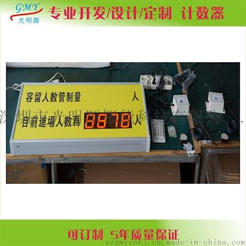 台湾容留屏 人数统计屏 led计数器 光明源专业定制生产